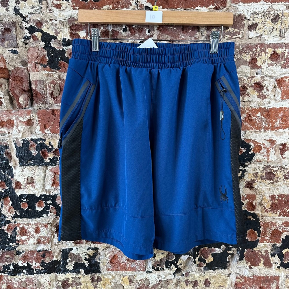 SPYDER Mens Active Shorts Blue Medium Pro W Lightweight Gym